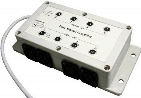 DC12V-24V DMX Signal Amplifier 1 signal in 8 sgnal out